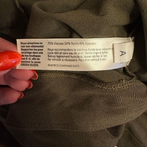 EILEEN FISHER Washable Stretch Crepe Pant Green Women’s Size 2X - Picture 10 of 10